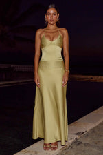Load image into Gallery viewer, Elizo Halter Maxi Dress - Pear
