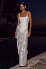 Load image into Gallery viewer, Odelia Bodysuit Maxi Dress - White
