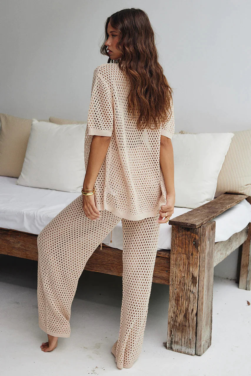 Jaida Top + Pants Set - Sand