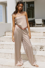 Load image into Gallery viewer, Milani Satin Pants - Chocolate Geo
