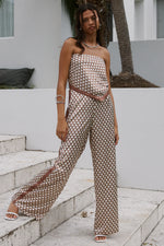 Load image into Gallery viewer, Milani Satin Pants - Chocolate Geo
