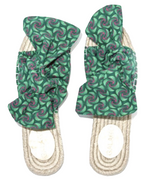 Load image into Gallery viewer, Green Shwe Bow Espadrilles
