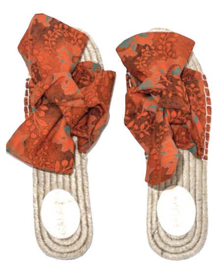 Orange Shwe Bow Espadrilles