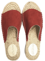Load image into Gallery viewer, Red Leather Espadrilles

