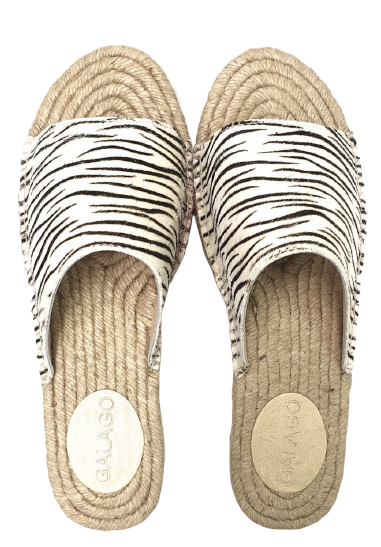 White Tiger Leather Espadrille