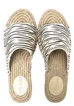 Load image into Gallery viewer, White Tiger Leather Espadrille
