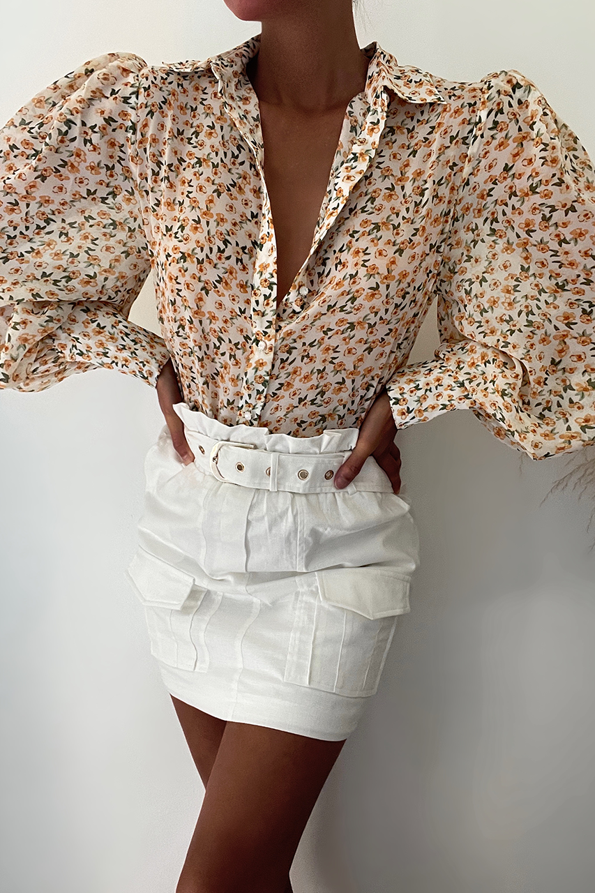 Yasmine Blouse - Yellow Floral