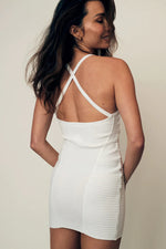 Load image into Gallery viewer, The Lurex Mini Dress - White
