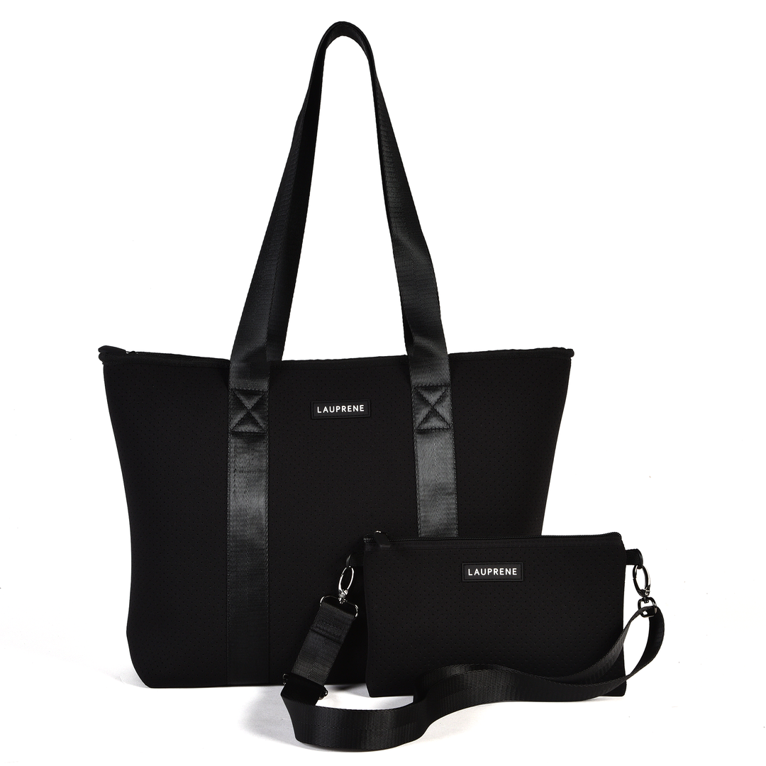 Urban Neoprene Zipped Tote - Black