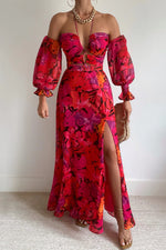 Load image into Gallery viewer, Karma Maxi Dress - Orange Floral
