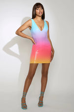 Load image into Gallery viewer, Malibu Mini Dress - Rainbow
