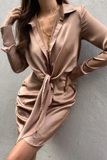 Load image into Gallery viewer, Ruby Shirt Dress - Mocha
