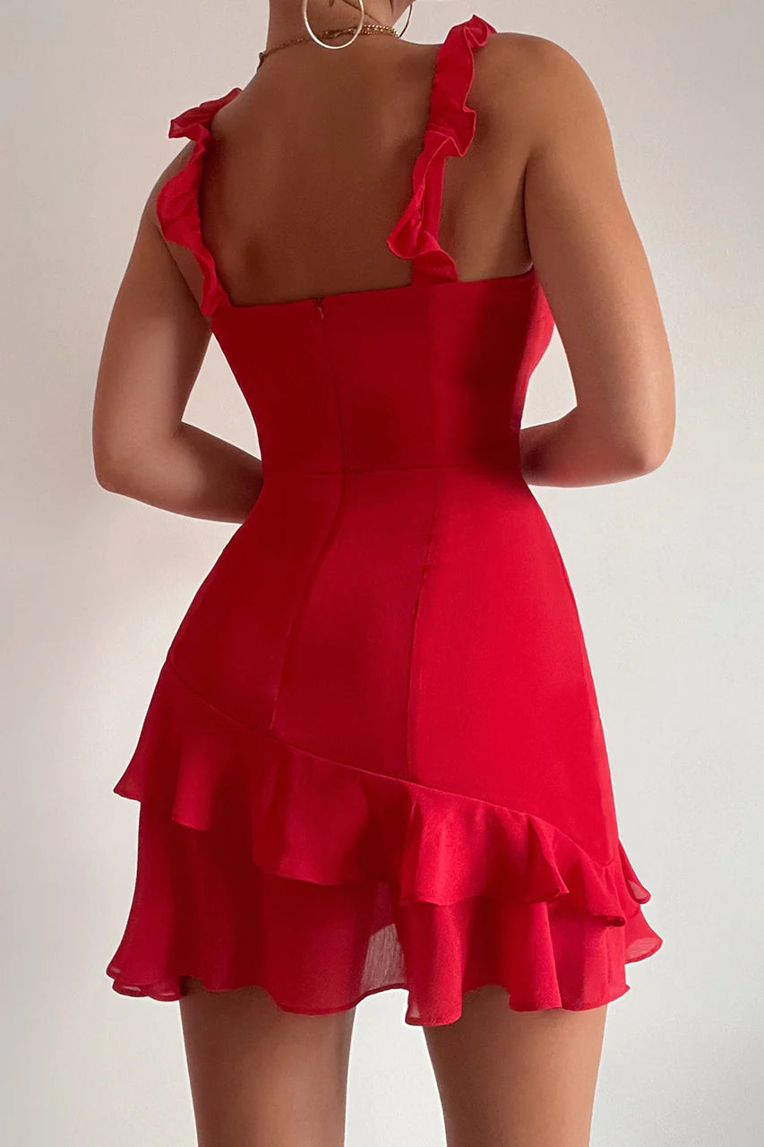 Mincia Mini Dress - Red