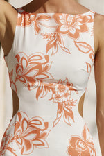 Load image into Gallery viewer, Caliente Mini Dress - White/Orange
