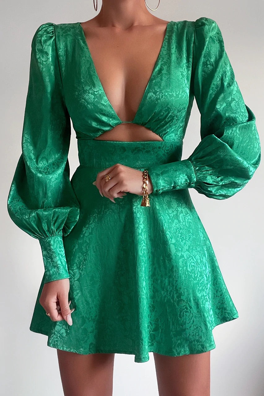 Rosalia Mini Dress - Emerald